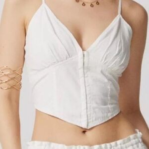 Urban Outfitters White Corset Tank Top